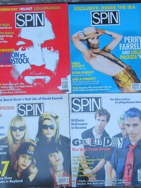 Vintage SPIN Magazine Lot of 4, Perry Farrell 1994-L7-Manson-Green Day Grunge